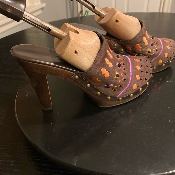 Colin Stuart Mule Clogs size 7 1/2 4”heel - Picture 5 of 7